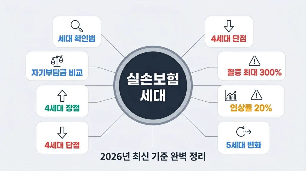 실손보험 세대 확인 방법 3가지와 4세대 전환 장단점 비교 (2026년)
