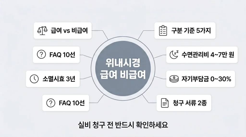 위내시경 급여 비급여 구분법 5가지 실비 청구 전 반드시 확인하세요