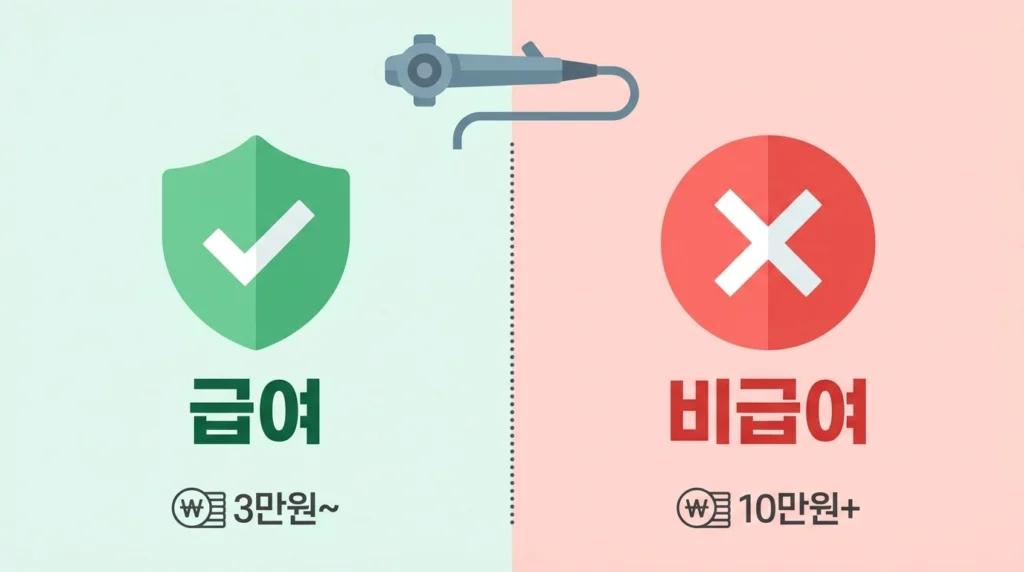 위내시경 급여 비급여 차이 2026 실비 청구 전 꼭 알아야 할 5가지