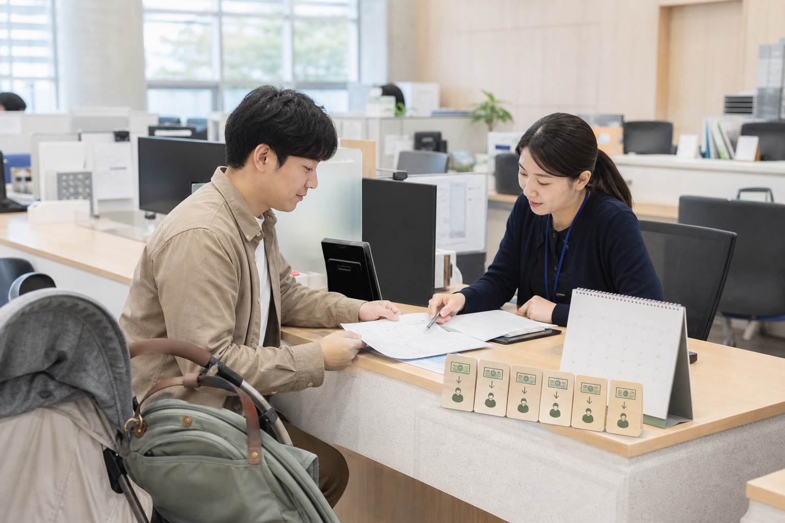 주소지 읍면사무소에서 매월 신청, 영광군 아빠 육아휴직 장려금 서류 체크